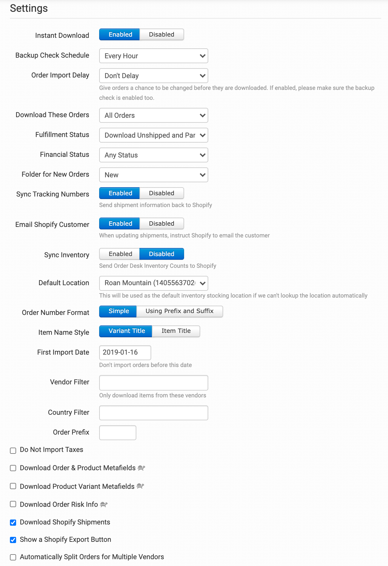 Integration - Order Desk Help Site